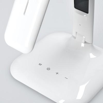 Solight LED stmívatelná stolní lampička s displejem, 7W, volba teploty světla, bílý lesk - foto č. 6