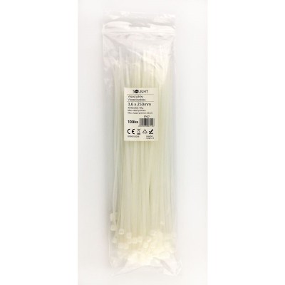 Solight vázací nylonové pásky, 3,6 x 250mm, natural, 100ks - foto č. 2