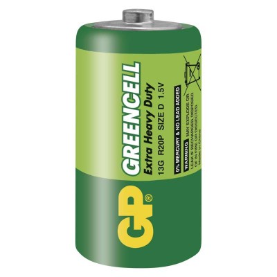 Zinková baterie GP Greencell D (R20), 2 ks (2 ks) - foto č. 5