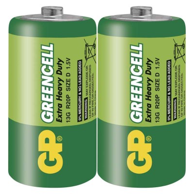 Zinková baterie GP Greencell D (R20), 2 ks (2 ks) - foto č. 7