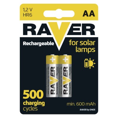 Nabíjecí baterie do solárních lamp RAVER SOLAR AA (HR6) 600 mAh, 2 ks (2 ks) - foto č. 7