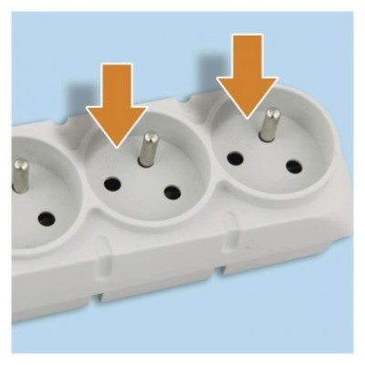 Přepěťová ochrana – 5 zásuvek 1,5m, šedá (1 ks) - foto č. 15