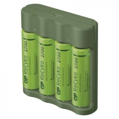 Nabíječka baterií GP Everyday B421 + 4× AA ReCyko 2700 + USB (1 ks) - foto č. 5