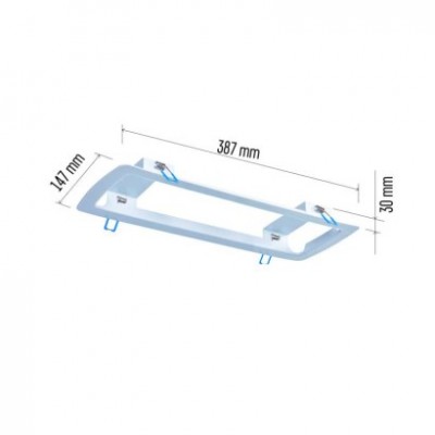 Rámeček pro vestavnou montáž nouzového svítidla NESSI (1 ks) - foto č. 6